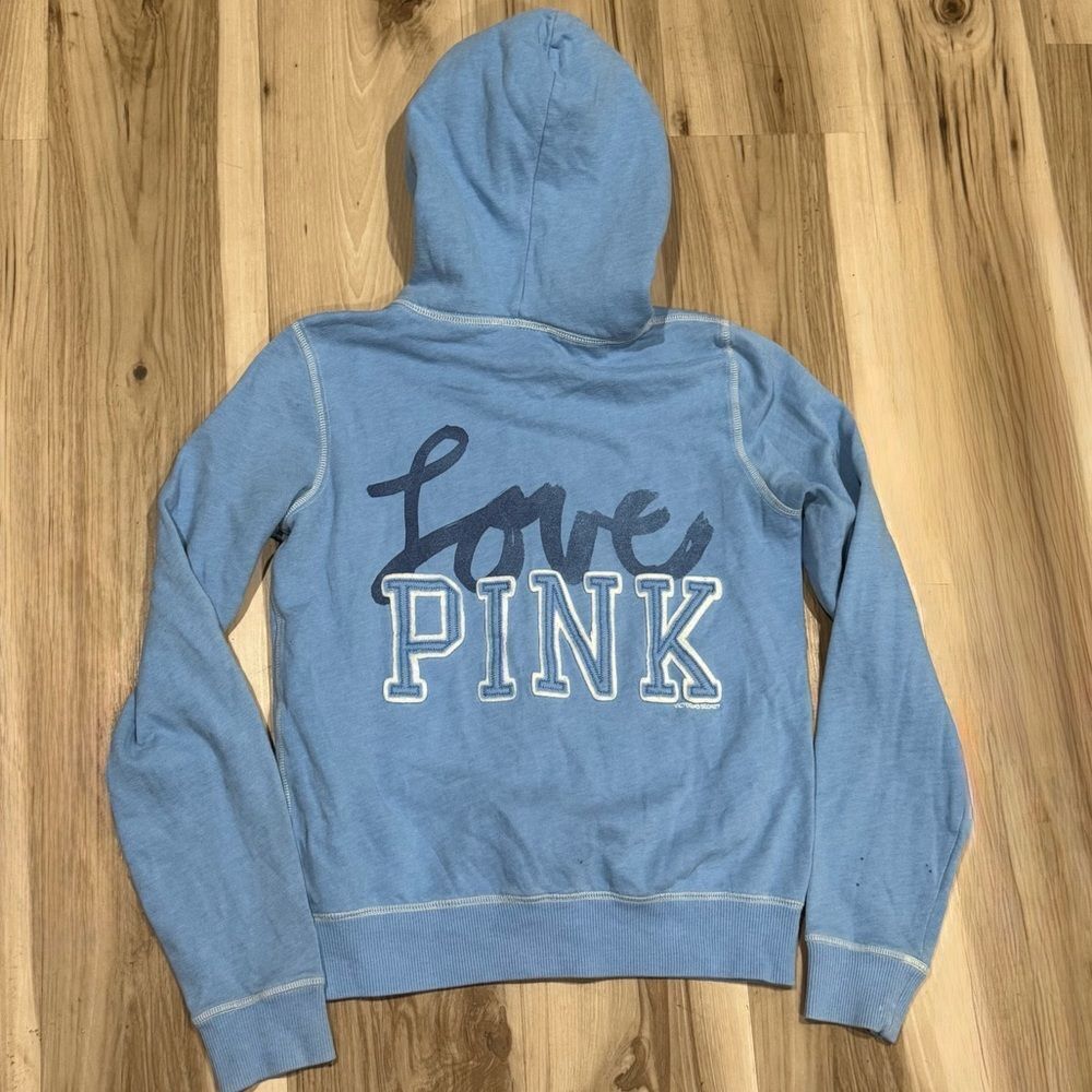 Victoria’s Secret PINK Y2K Love Pink Zip Up Hoodie Sweatshirt  Women’s Medium